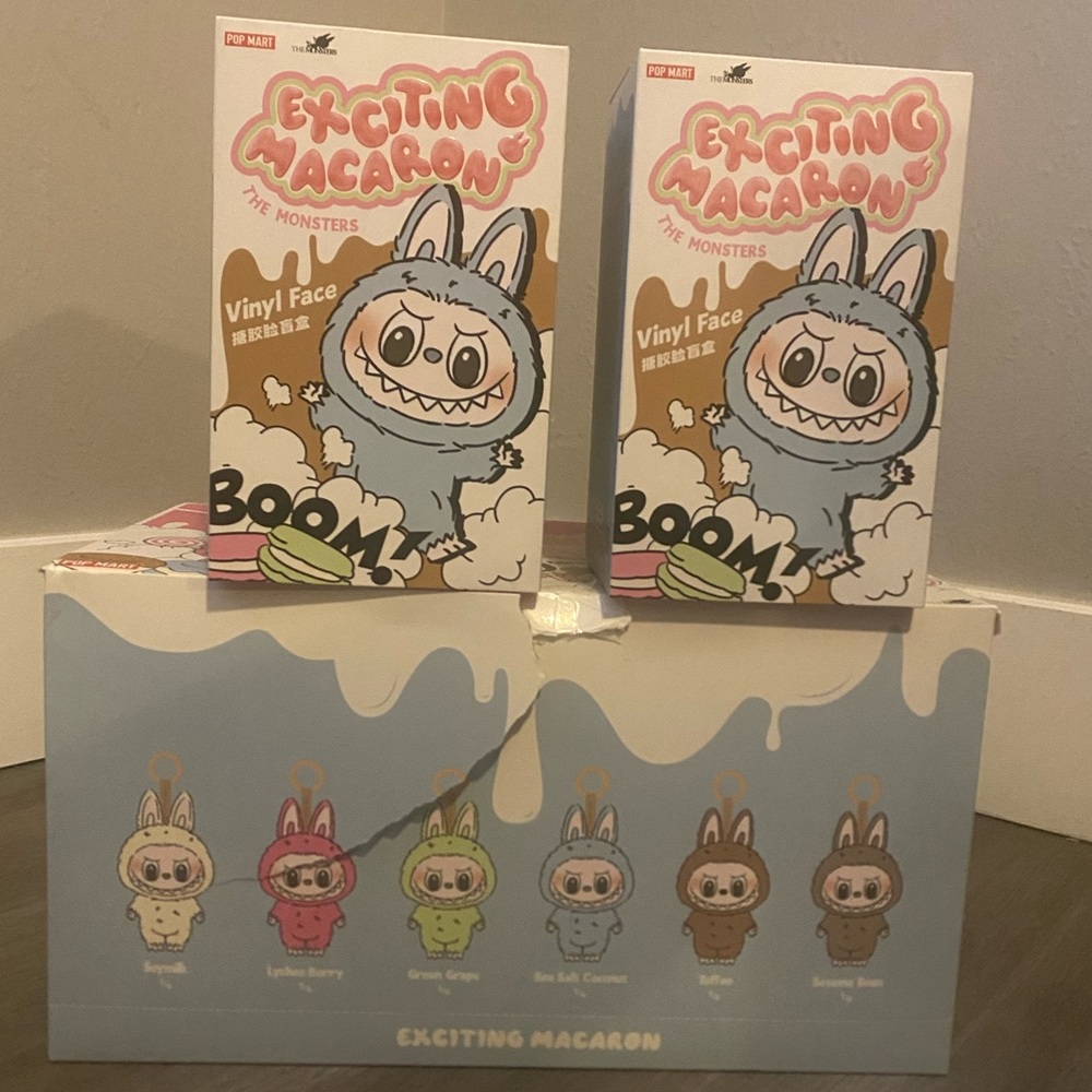 Official POPMART Exciting Macaron Vinyl Face Figures Blind Box